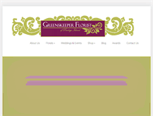 Tablet Screenshot of greenskeeperflorist.com